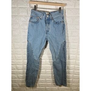 Levi's 501 Mens Jeans W26 L30‎ Original Light Wash Button Fly Denim